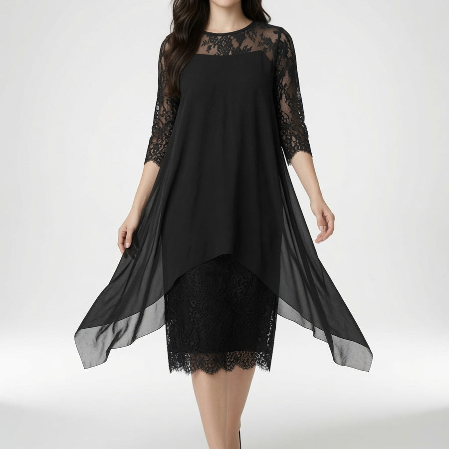 Évangéline™ — Robe dentelle fluide élégance intemporelle