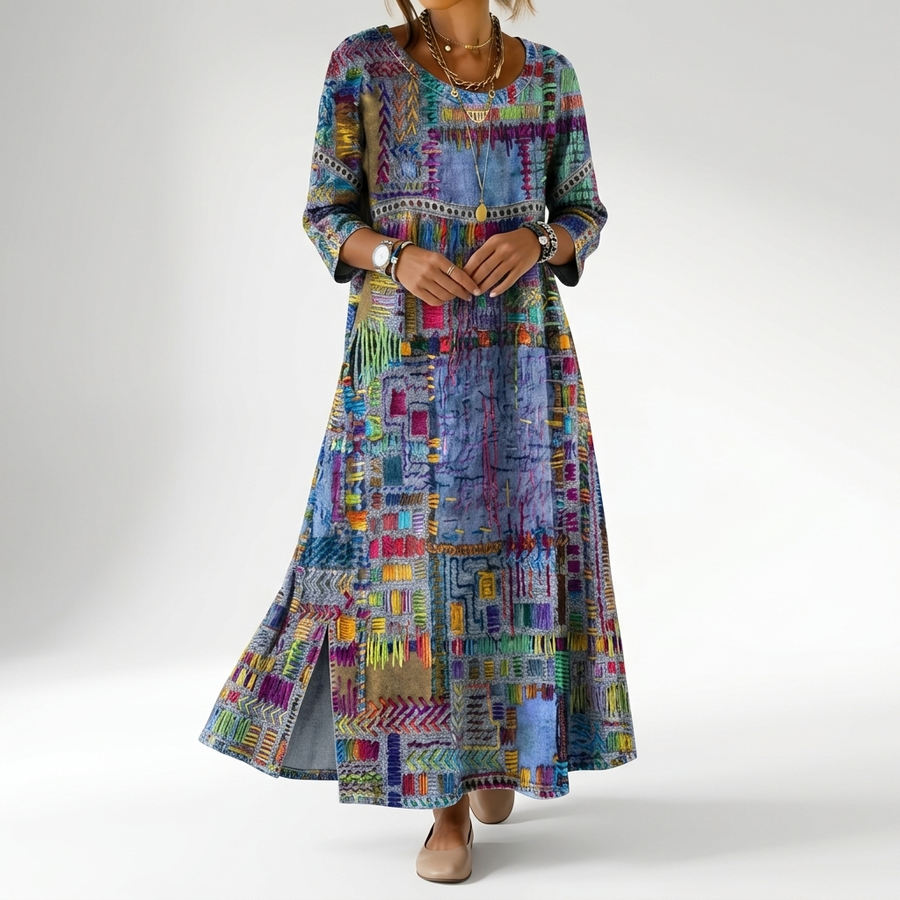Orélissea™ — Robe bohème artistique fluide élégante