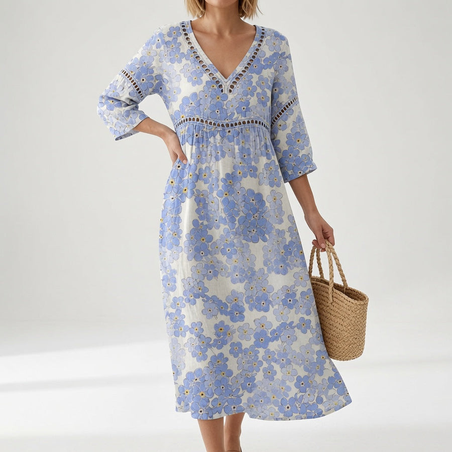 Maricella™ — Robe florale fluide élégance romantique