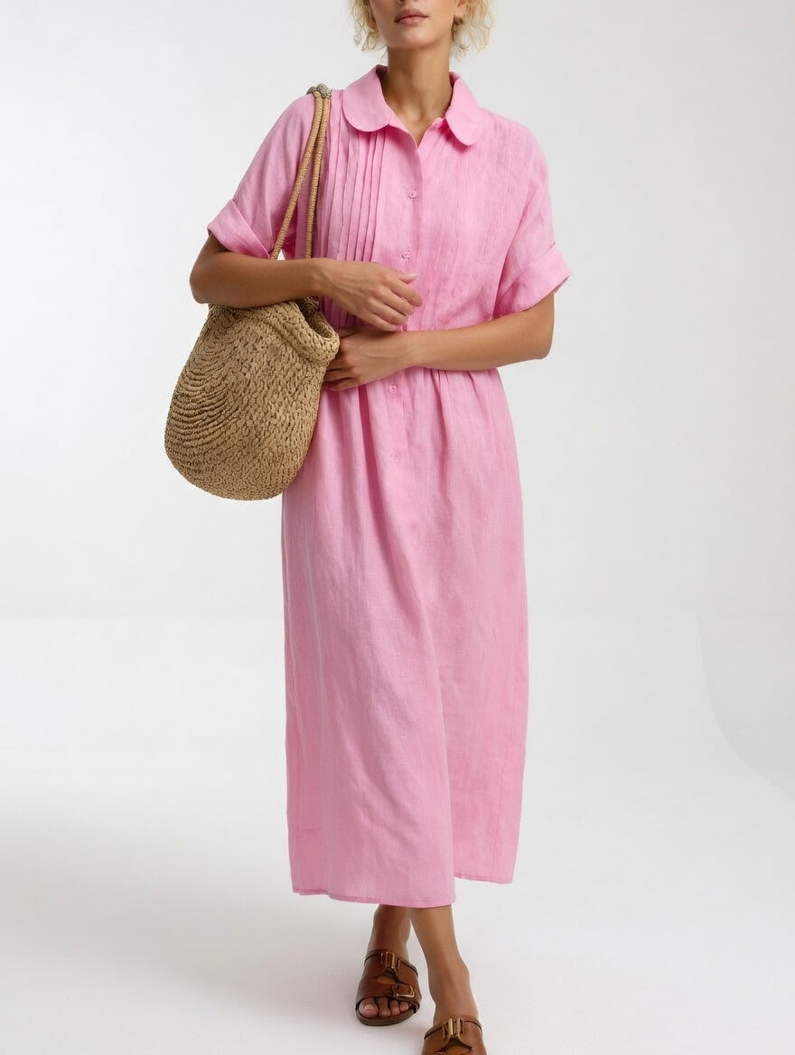 Lysandra™ - Robe chemise fluide estivale