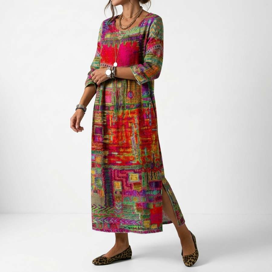 Orélissea™ — Robe bohème artistique fluide élégante