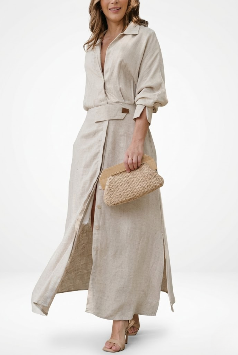 Aurélia™ — Robe longue fluide élégance naturelle