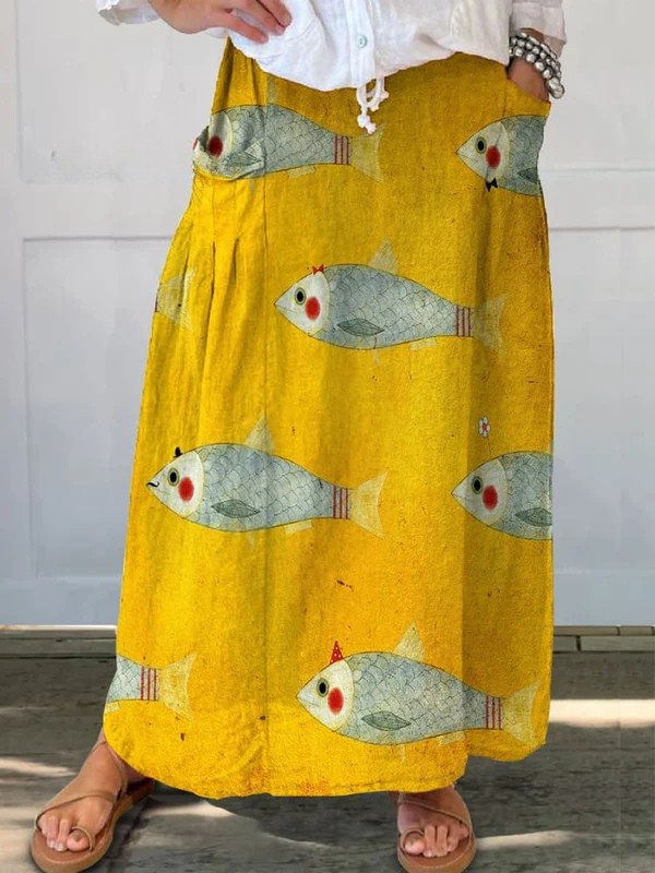 Jupe Léa Vintage Poissons