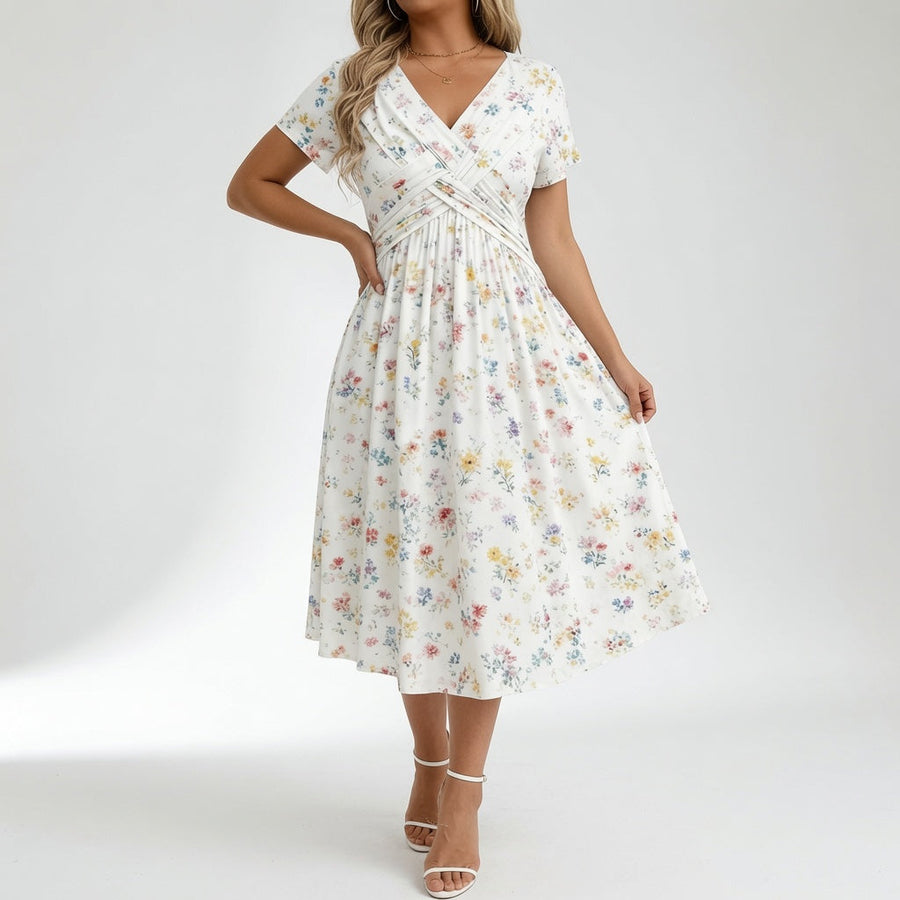 Florévia™ — Robe florale fluide élégance romantique