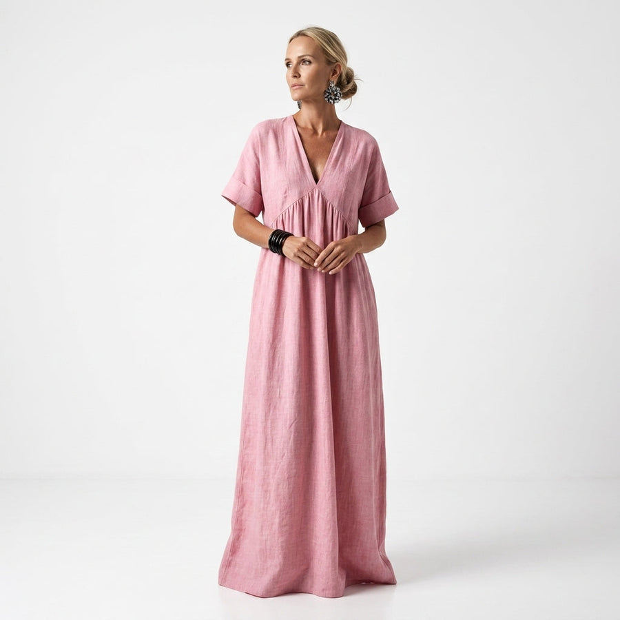 Azurine™ — Robe maxi méditerranéenne fluide vibrante